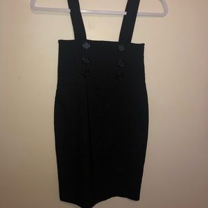Black overall dress
